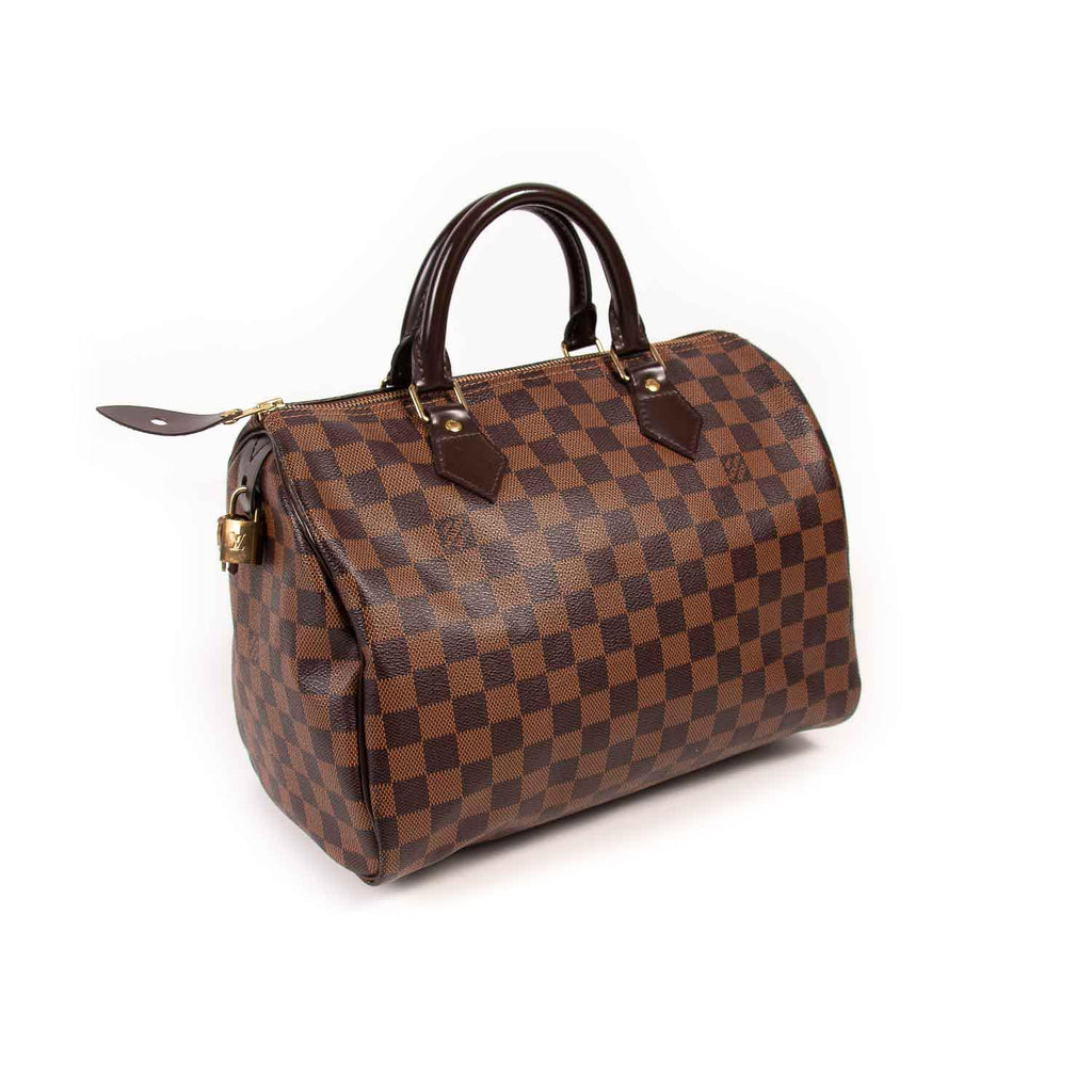 Louis Vuitton Damier Ebene Speedy 30 Brown Cloth ref.963704 - Joli Closet