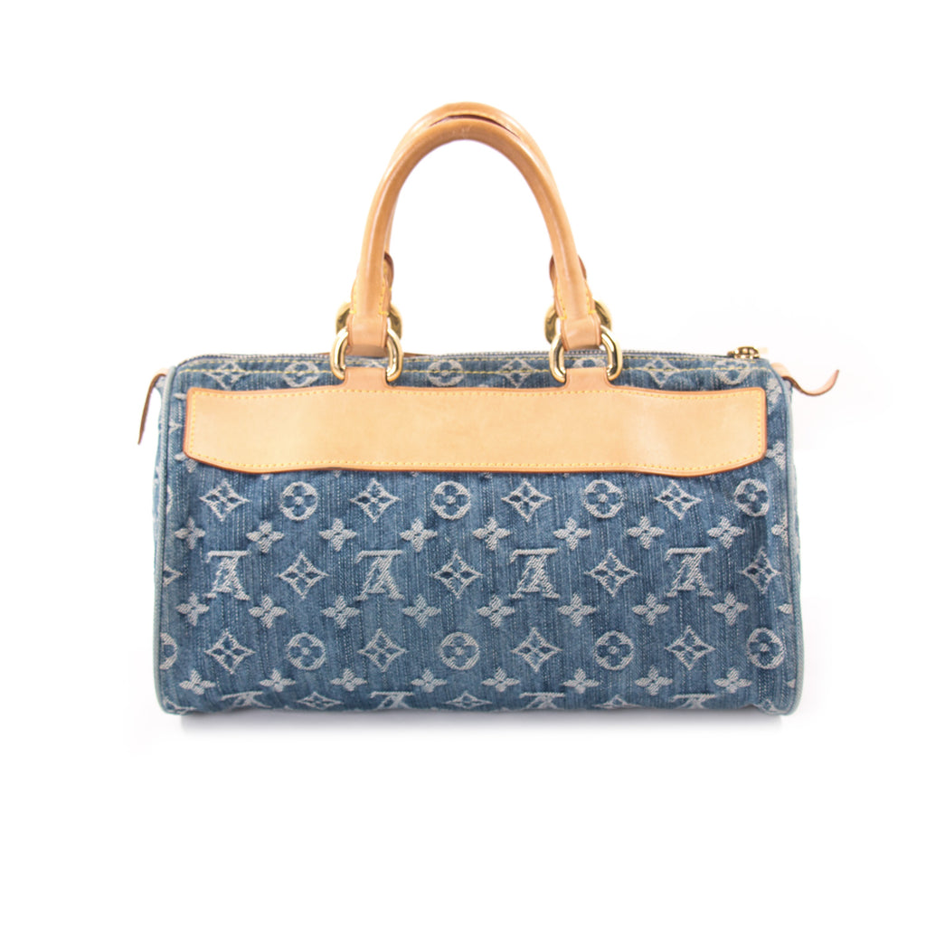 LOUIS VUITTON. Neo Speedy bag in monogram denim canvas a…