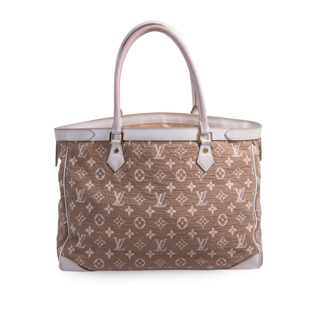 Louis Vuitton Monogram Sabia Cabas MM M93496 Handbag Tan Pink