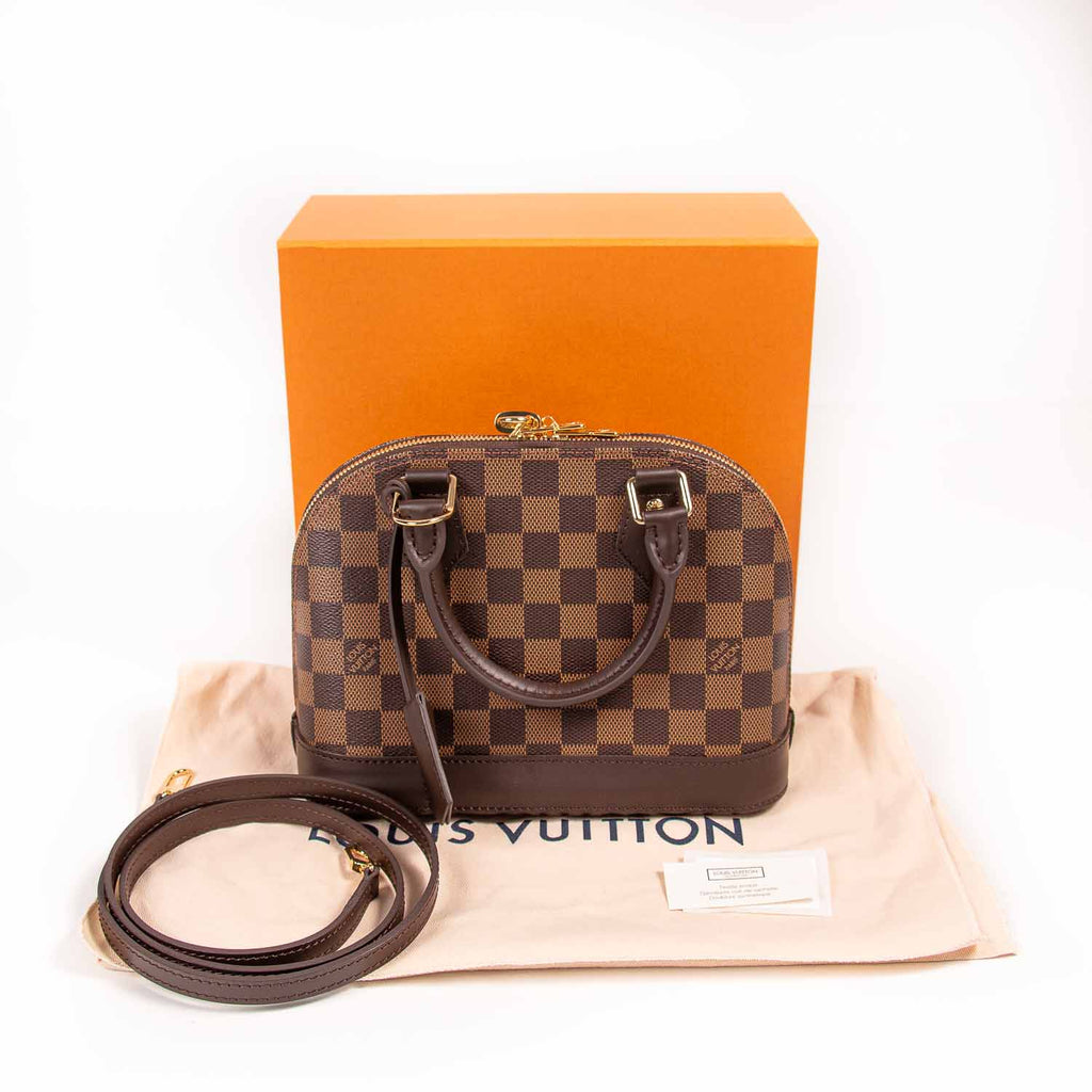 Louis Vuitton Damier Ebene Alma Bag + Strap ○ Labellov ○ Buy and Sell  Authentic Luxury