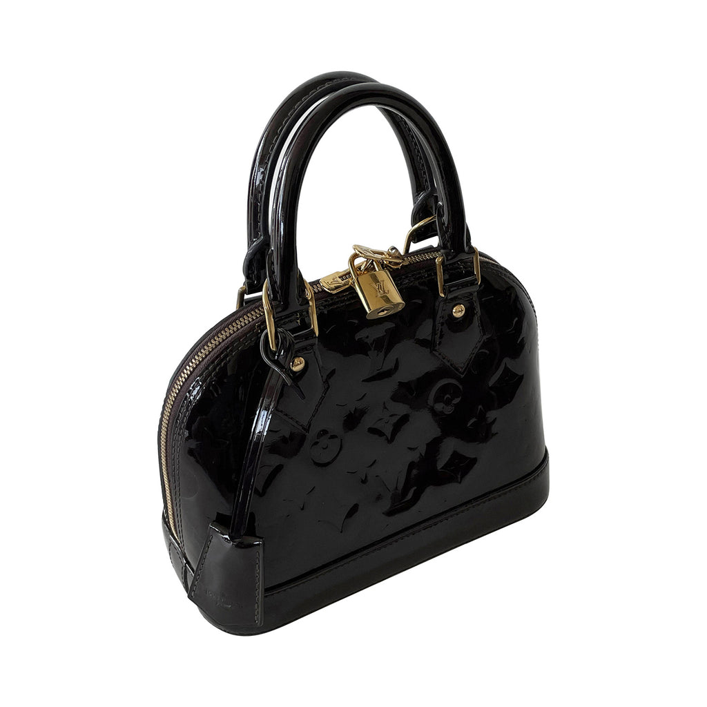 Louis Vuitton - Authenticated Alma Bb Handbag - Patent Leather Black for Women, Very Good Condition