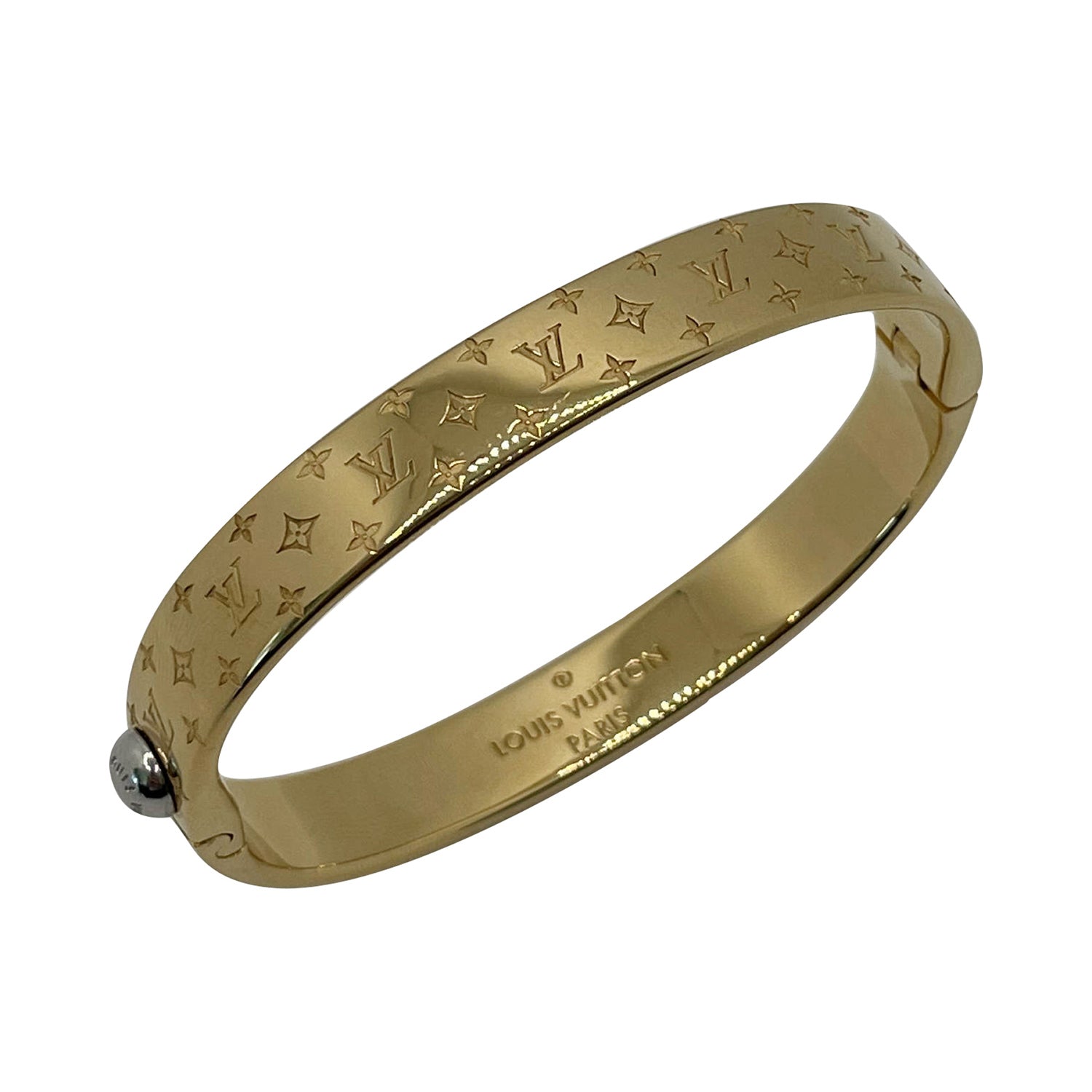 Louis Vuitton LV monogram bracelet bangles gold