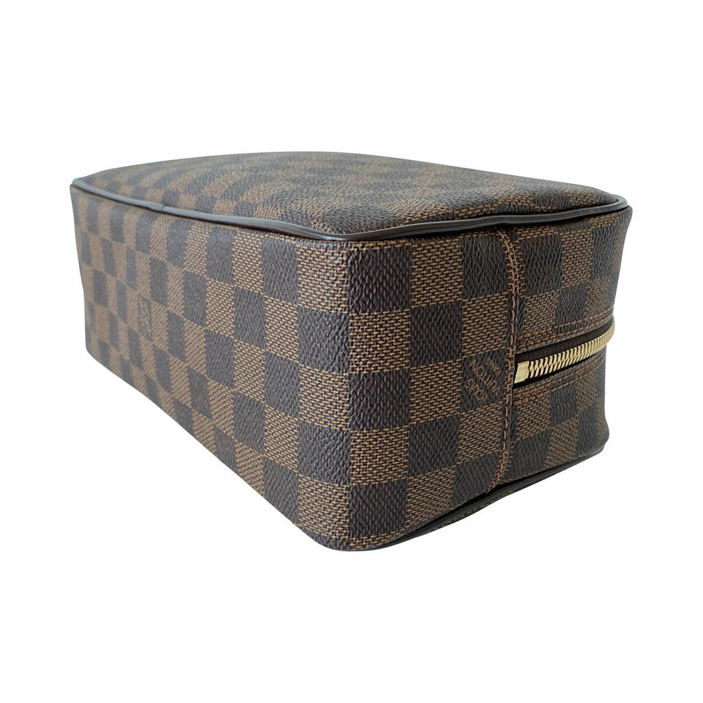 Louis Vuitton Brown Damier Ebene Pochette Trousse Leather Cloth Pony-style  calfskin ref.991298 - Joli Closet