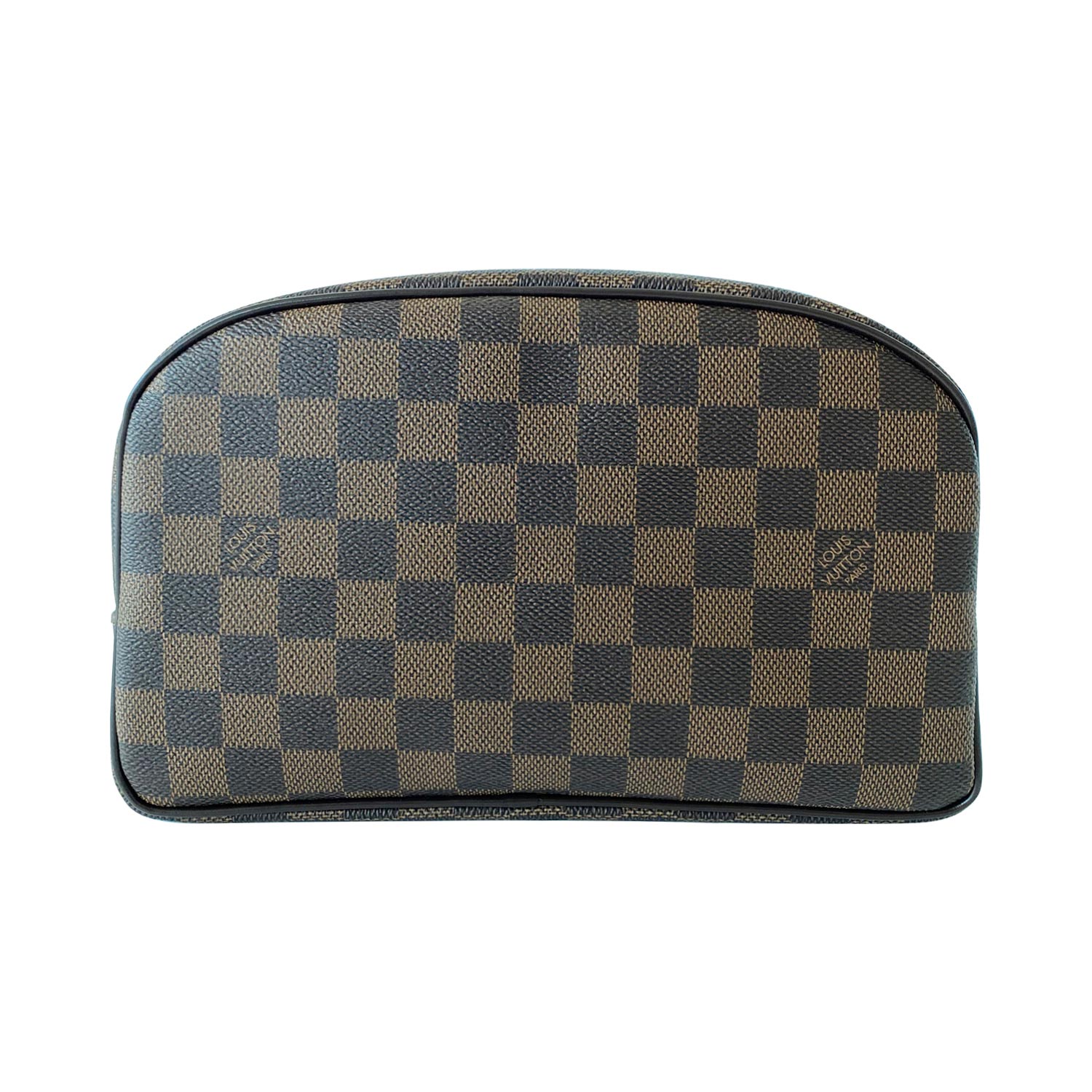 LOUIS VUITTON Toiletry Pouch Damier Graphite Pouch Bag Black