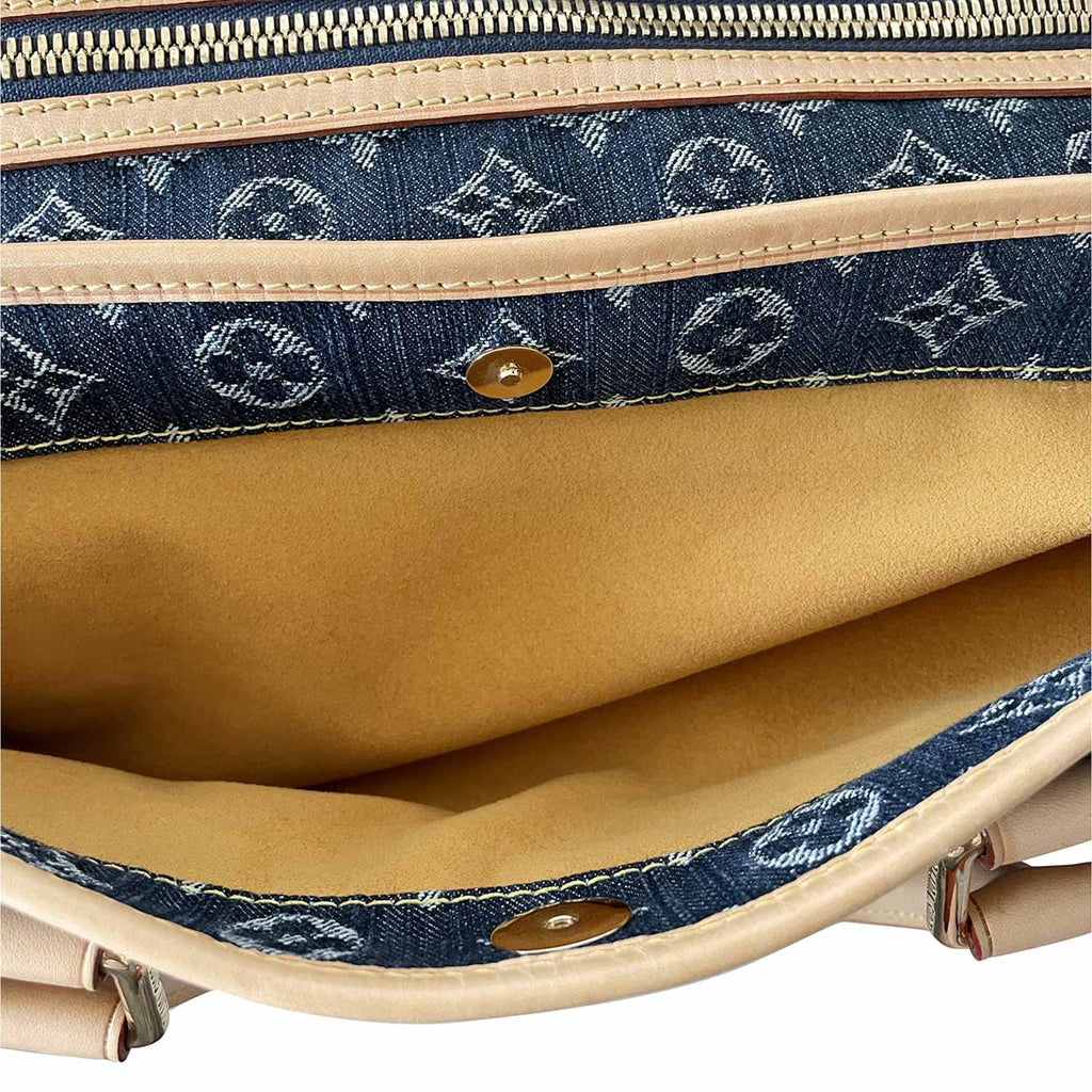☆Rare☆ Louis Vuitton Shoulder Bag MM Blue Denim Porte Epaule AR1016 From  Japan