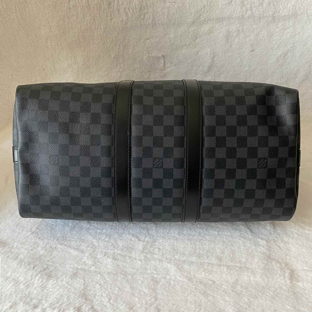 LOUIS VUITTON Damier Graphite Keepall Bandouliere 45 1238463