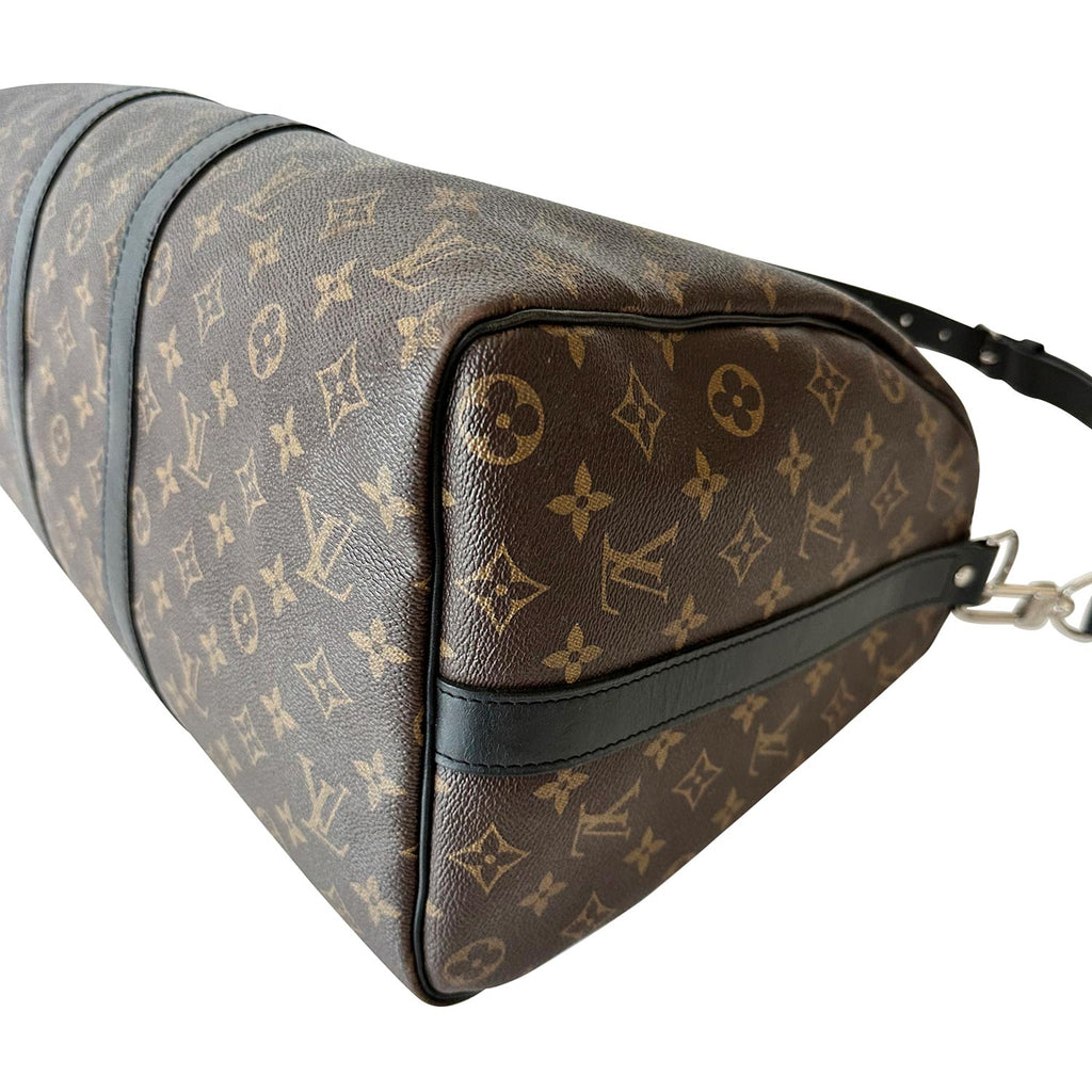 Louis Vuitton Keepall Bandouliere 55 Monogram Macassar Bag