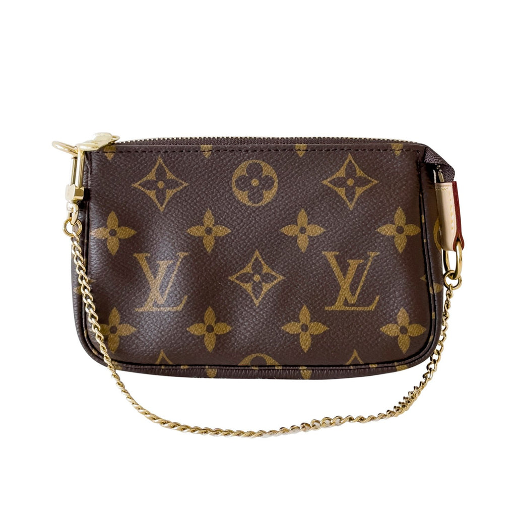 Louis Vuitton Pochette Accessoires Monogram Mini Brown in Coated Canvas  with Gold-tone - US