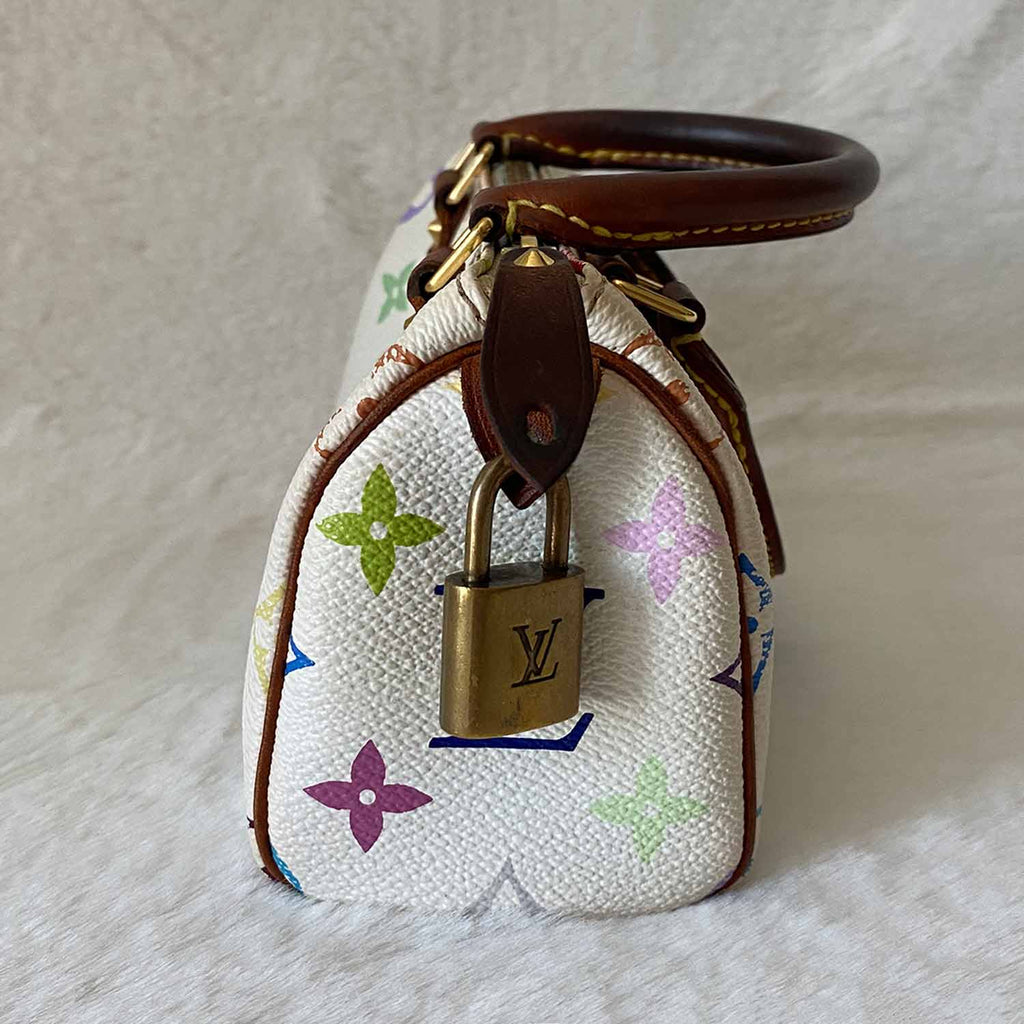 LOUIS VUITTON Monogram Multicolor Mini Speedy Hand Bag White M92645 auth  26093 ref.431677 - Joli Closet