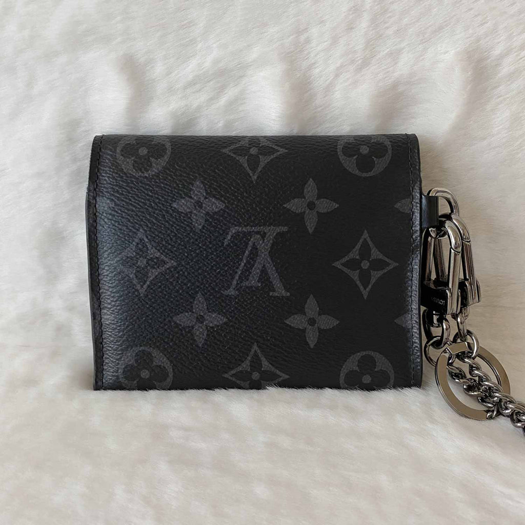 Louis Vuitton Monogram Eclipse Rivets Chain Wallet