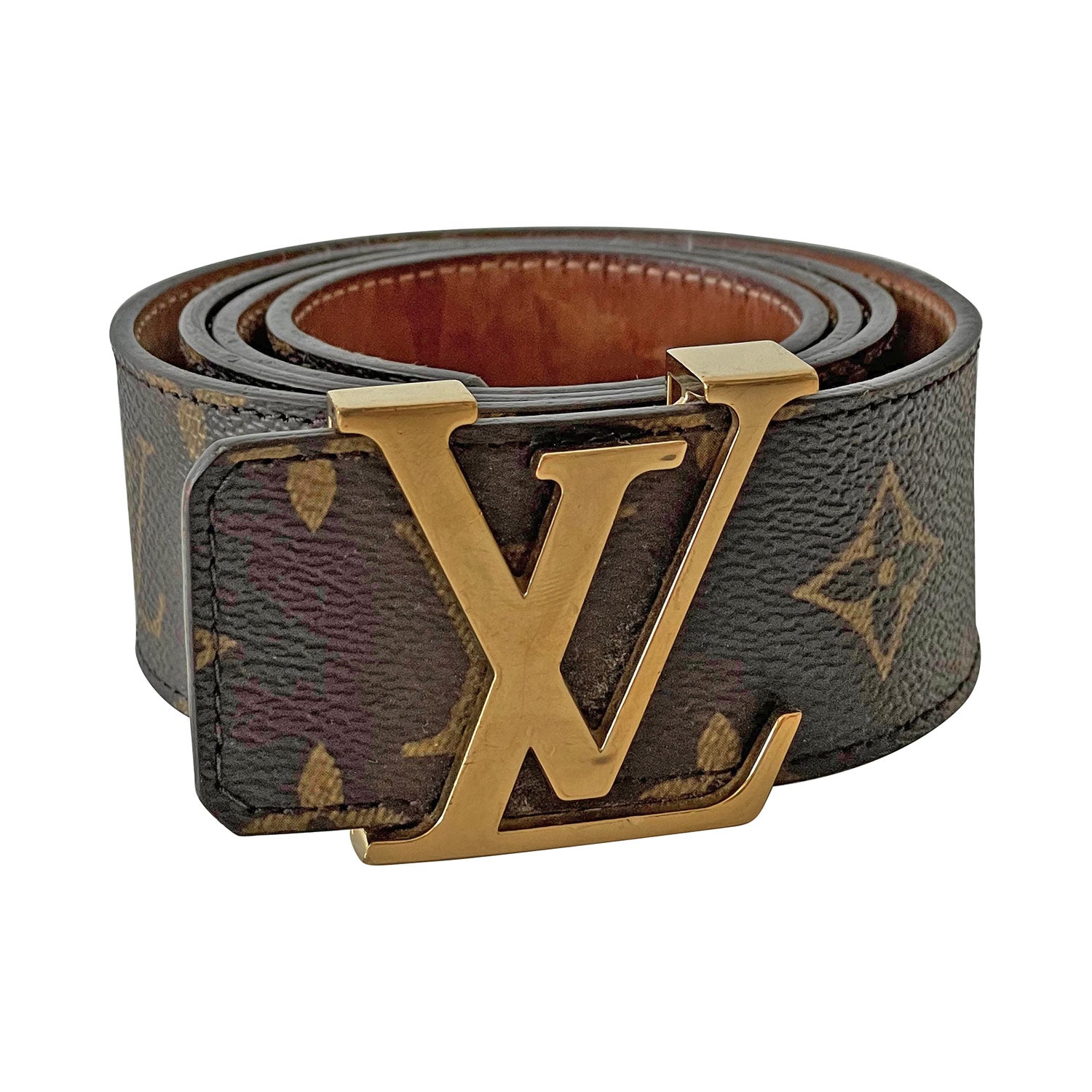 Louis Vuitton Belt Initiales Monogram Eclipse Split Outdoor 40mm Black/White  in Canvas with Silver-tone - US