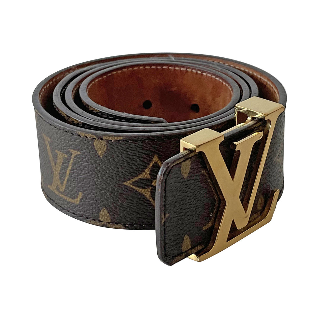 Louis Vuitton Petite Damier Suede LV Initiales Belt 85 cm