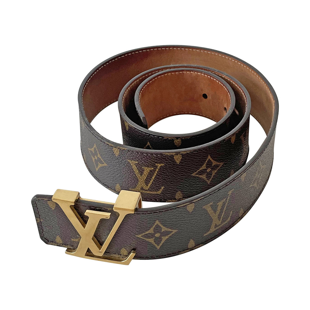 Louis Vuitton X Supreme Initiales Belt 40 MM Monogram Brown Gold for Men