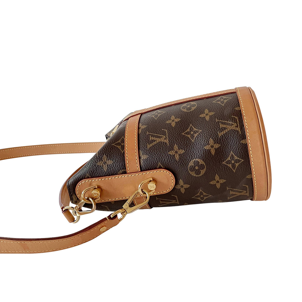 Louis Vuitton Monogram Duffle Bag PM of Coated Canvas and Gold