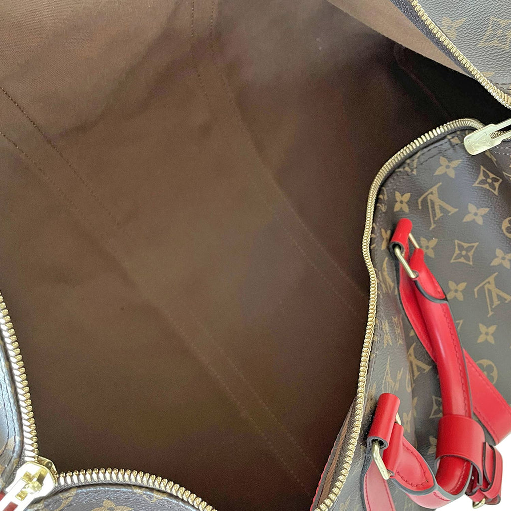 Louis Vuitton Keepall Monogram Bandouliere 50 Red - M53274 – Izicop