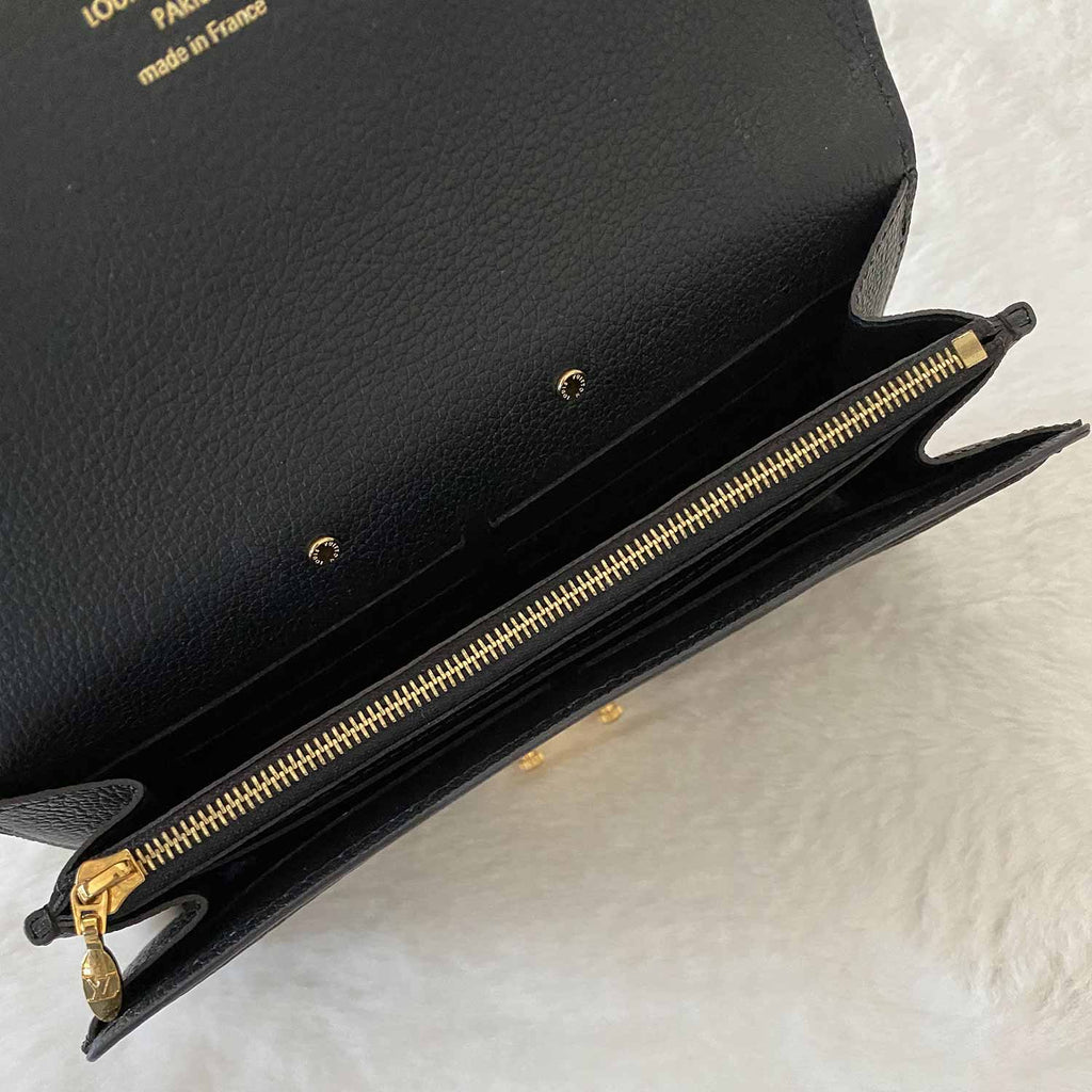 Louis Vuitton Monogram Noir Pallas Long Wallet Used – luxuryforlessjpn