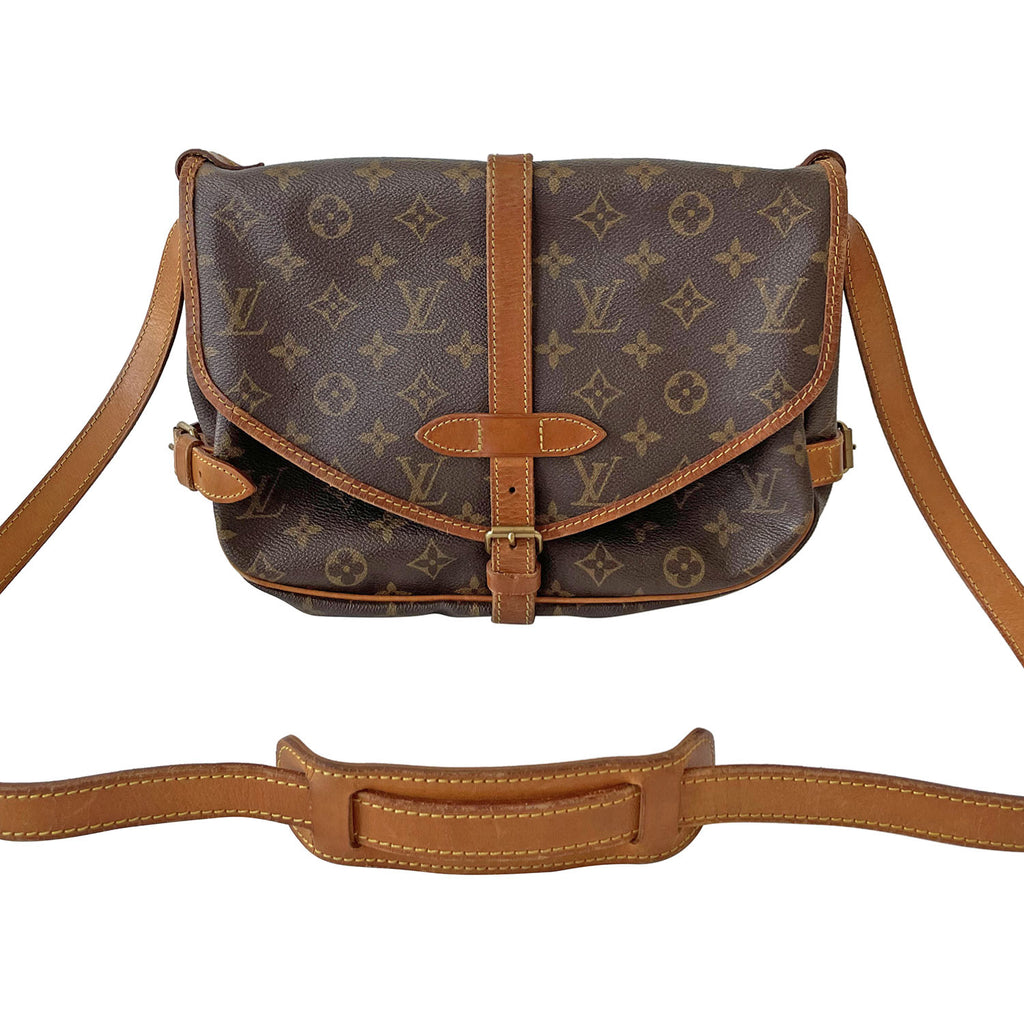 Auth LOUIS VUITTON Saumur 30 M42256 Monogram 881.V.I. Shoulder Bag