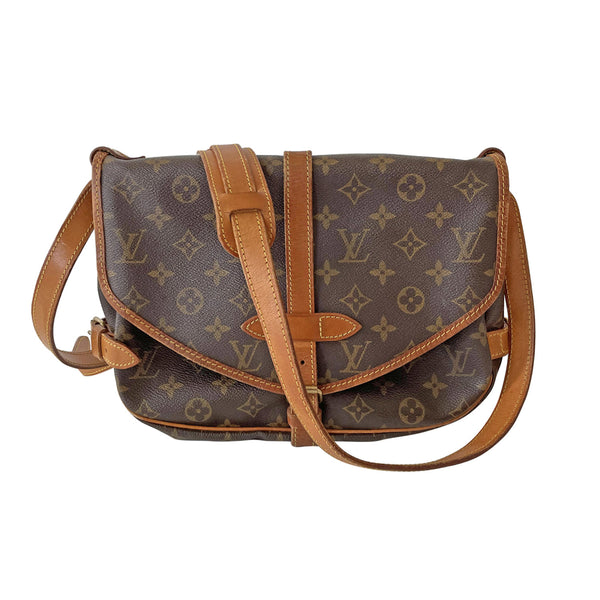 Louis Vuitton Saumur Grey Canvas Backpack Bag (Pre-Owned) - ShopStyle