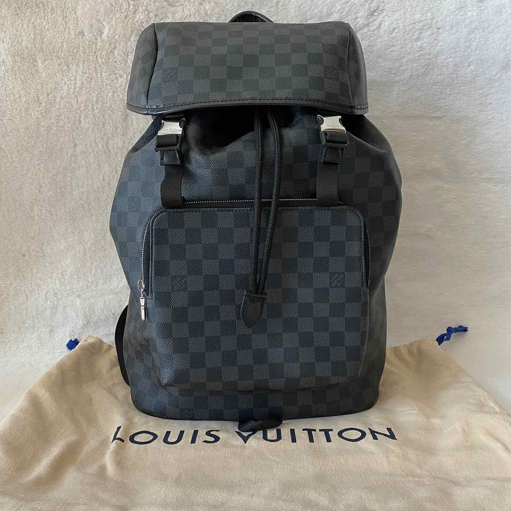 LOUIS VUITTON Zack Monogram Macassar Canvas Backpack Bag-US