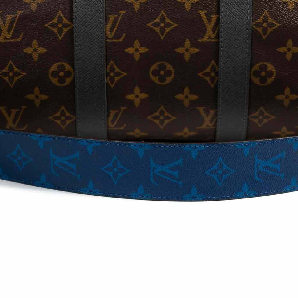 Pre-owned Louis Vuitton Keepall Bandouliere Monogram Outdoor 45 Pacific  Blue