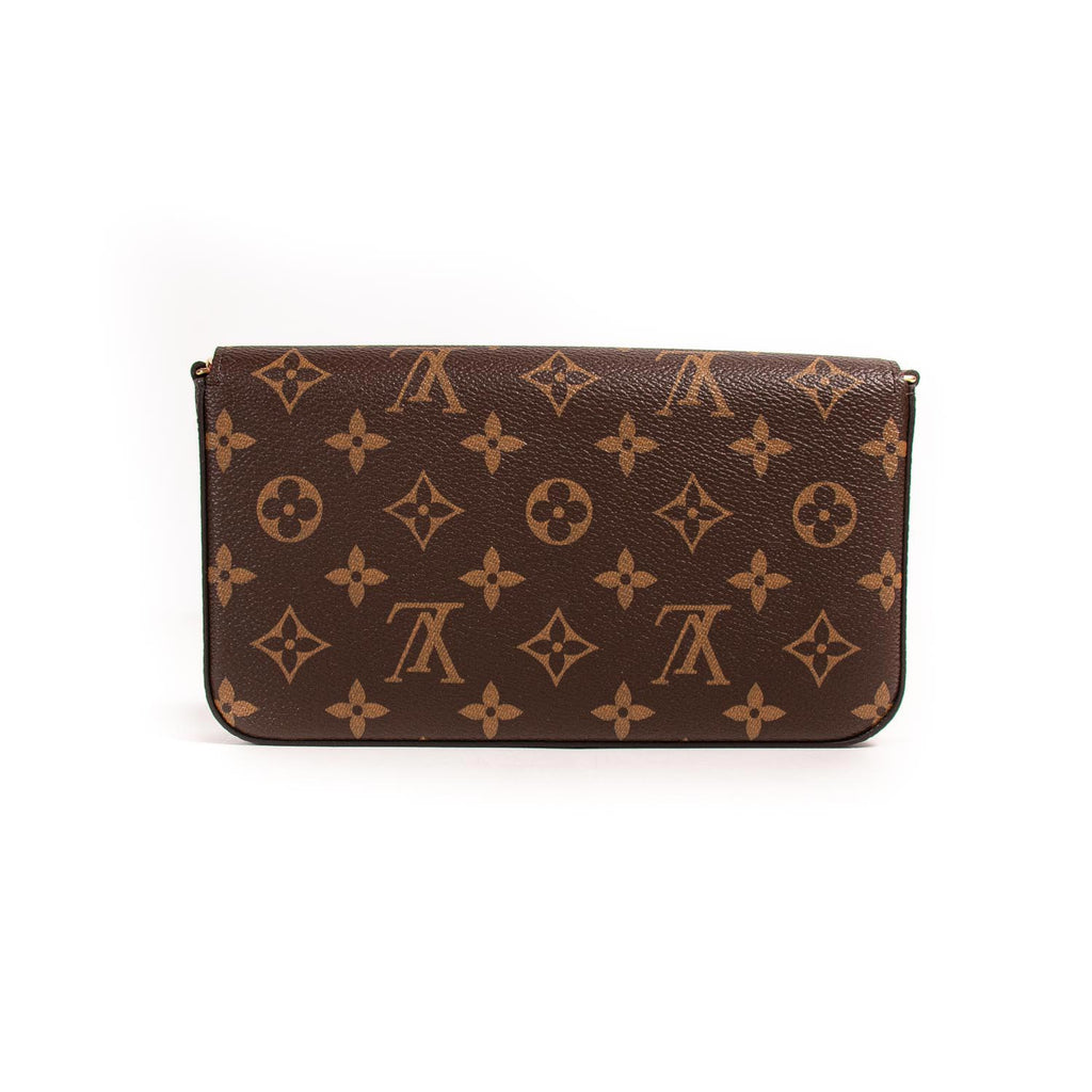 Louis Vuitton Pochette Felicie Chain Wallet Cross Body Brown Monogram -  MyDesignerly