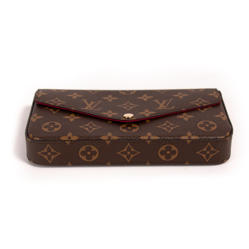 Louis Vuitton Monogram Pochette Felicie with Pouch M61276 Brown Cloth  ref.834636 - Joli Closet