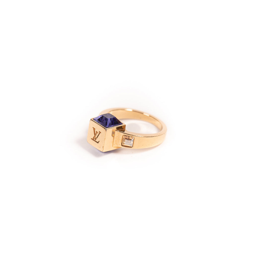 Shop authentic Louis Vuitton Crystal Gamble Ring at revogue for