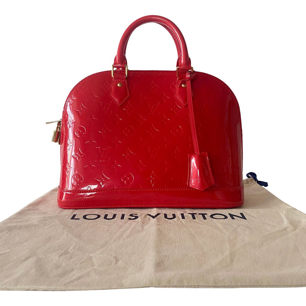 Louis Vuitton Alma Monogram Vernis Canvas And Epi Bag