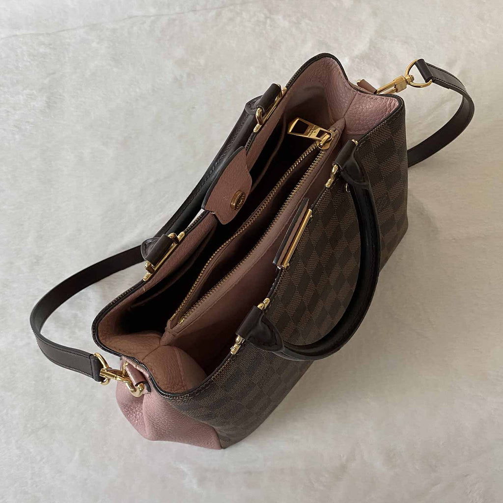 Brittany cloth handbag Louis Vuitton Brown in Cloth - 28146587