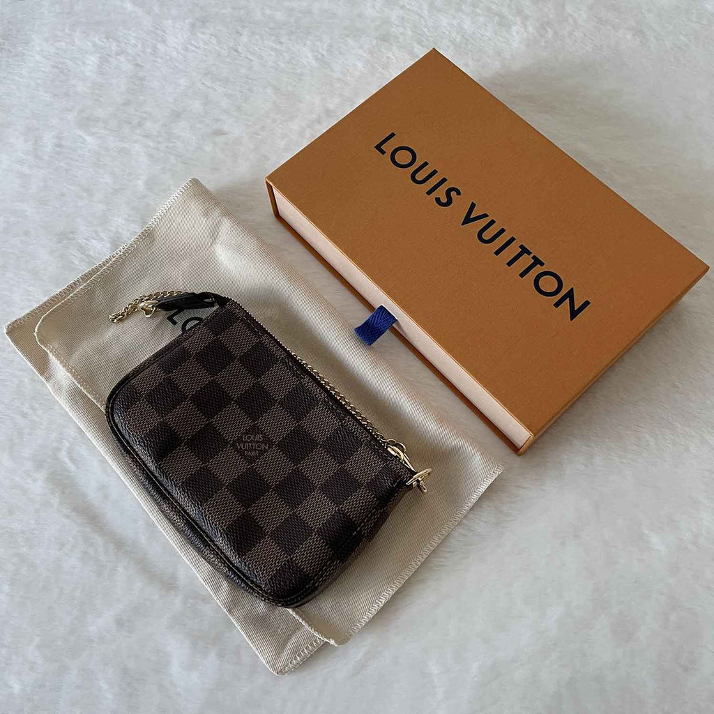 Louis Vuitton Pochette Cle Key Pouch Damier Graphite Black/Gray in Coated  Canvas with Silver-tone - US