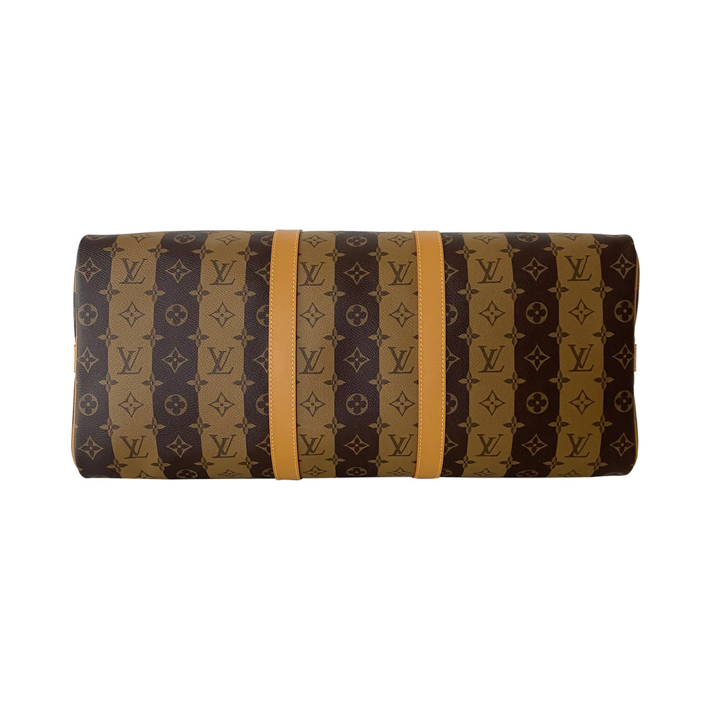 Louis Vuitton x Nigo Double Card Holder Monogram Stripes Brown in