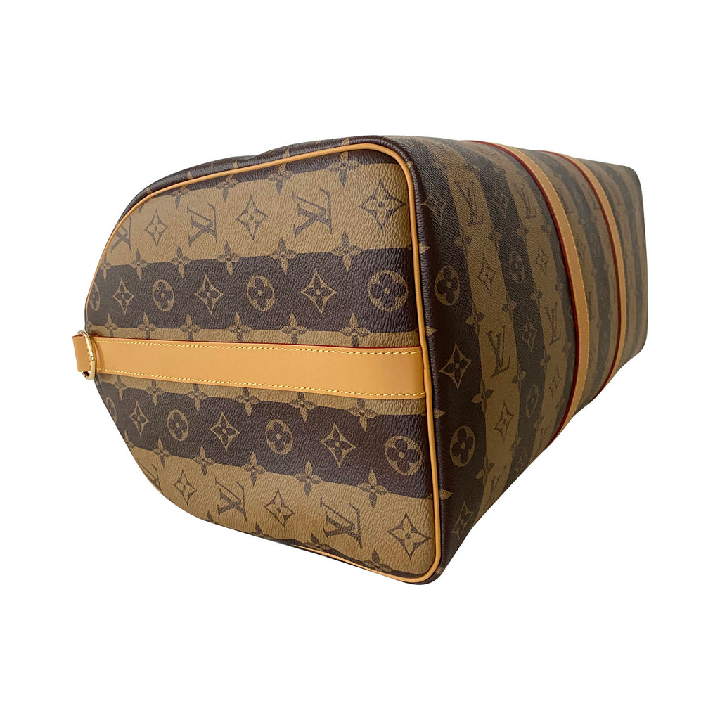 Louis Vuitton x Nigo Reverse Monogram Striped Keepall Bandouliere 50 –  Madison Avenue Couture