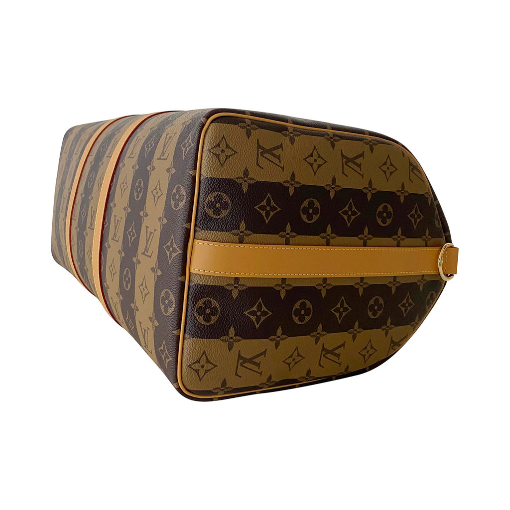 Louis Vuitton Keepall Bandouliere x Nigo 50 Monogram Stripes Brown in  Coated Canvas with Gold-tone - US