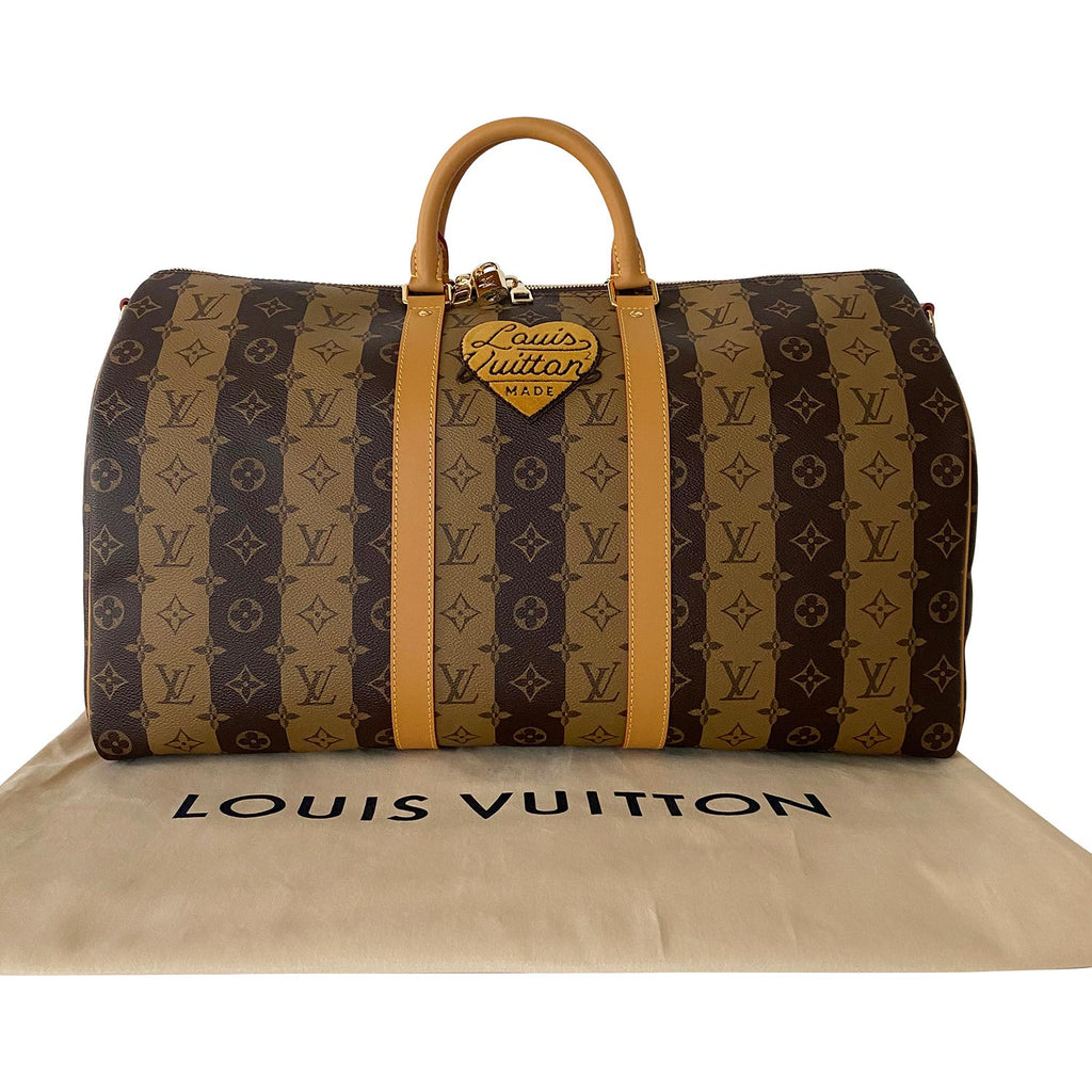 Louis Vuitton x Nigo Reverse Monogram Striped Keepall Bandouliere 50 in  2023