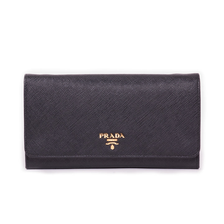 Prada Leather Chain Wallet - revogue