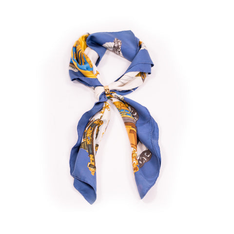 Hermes Printed Silk Scarf