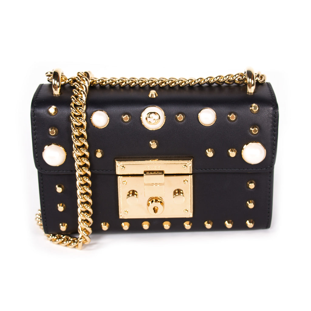 Gucci Padlock Studded Leather Shoulder Bag Bags Gucci - Shop authentic new pre-owned designer brands online at Re-Vogue