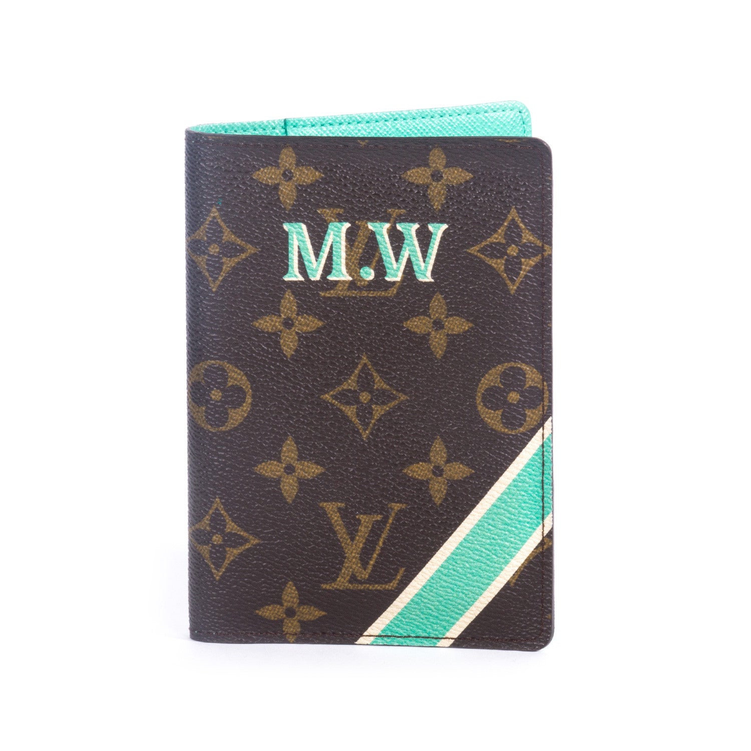 Louis Vuitton Passport Holder Monogram Limited Edition Blue Interior