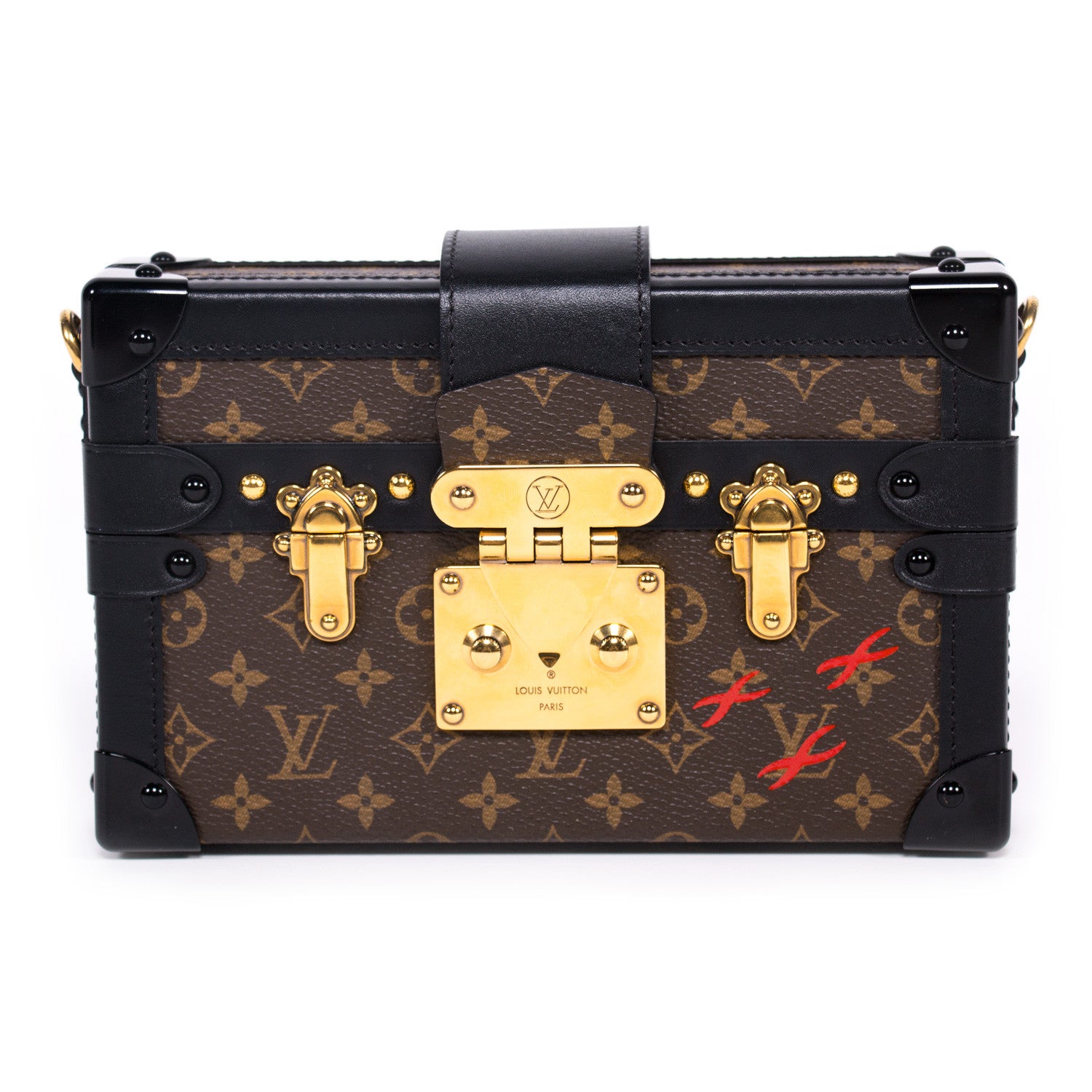 Louis Vuitton Pink & Black Epi Electrique Leather Petite Malle Bag., Lot  #58031