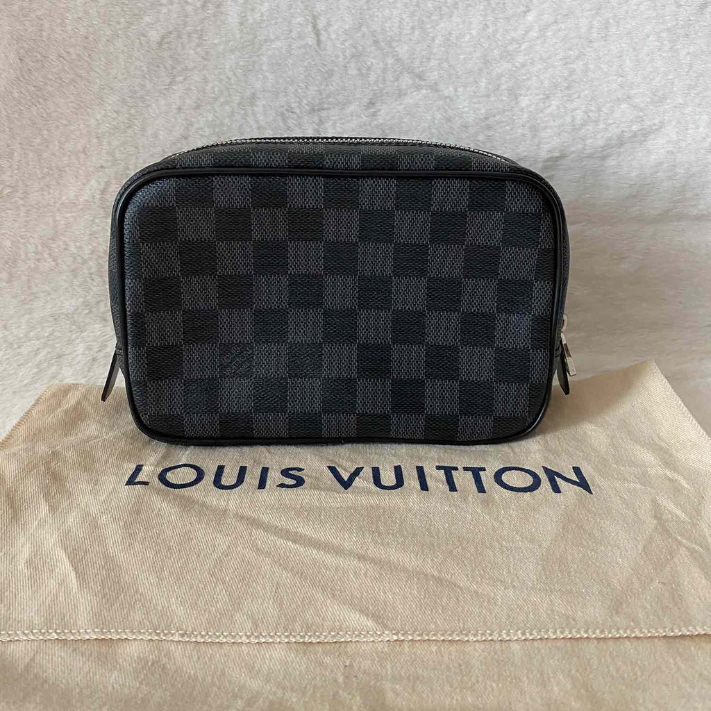 Misc Louis Vuitton Louis Vuitton Damier Graphite Toiletry Pouch PM in Black Coated Canvas