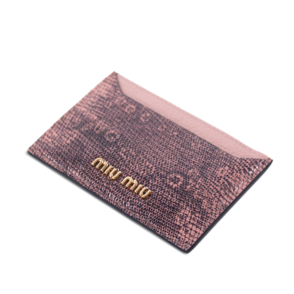 Miu Miu Lizard Card Holder Accessories Miu Miu - Shop authentic new pre-owned designer brands online at Re-Vogue