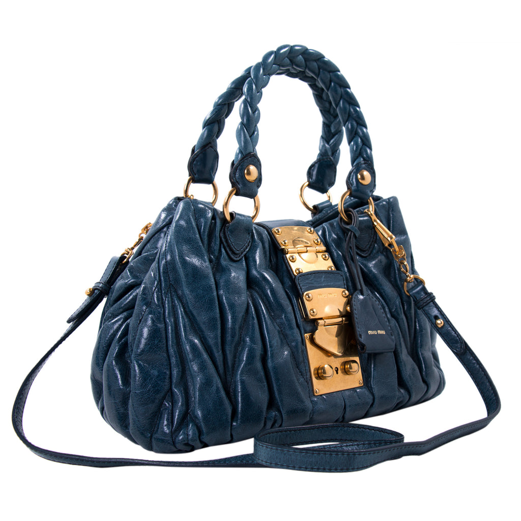 Miu Miu Metalassé Small Tote Bag Bags Miu Miu - Shop authentic new pre-owned designer brands online at Re-Vogue