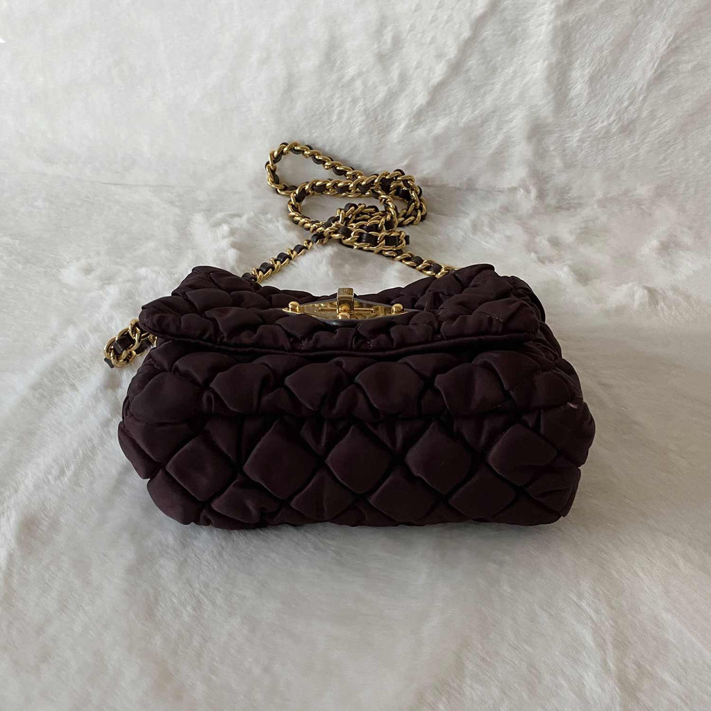 Moschino Quilted Satin Crossbody