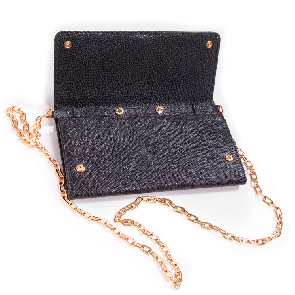 Prada Leather Chain Wallet - revogue