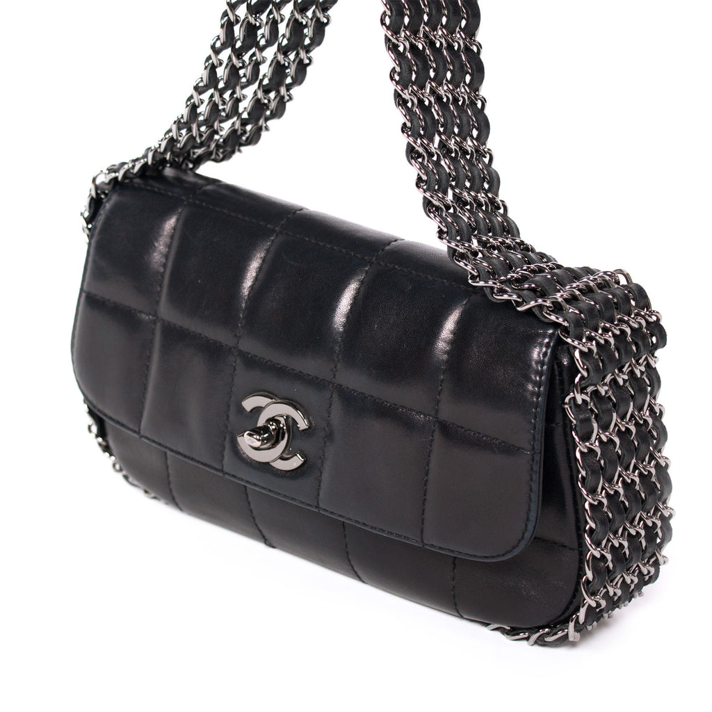 Chanel K28 Chanel 2.55 10.5 inch Double Flap Black Quilted Leather