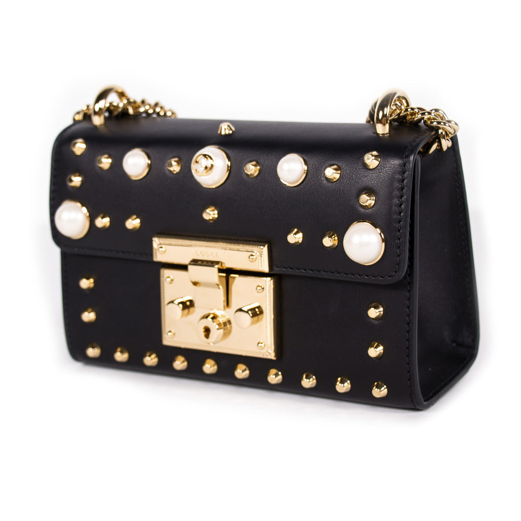 Gucci Padlock Studded Leather Shoulder Bag Bags Gucci - Shop authentic new pre-owned designer brands online at Re-Vogue