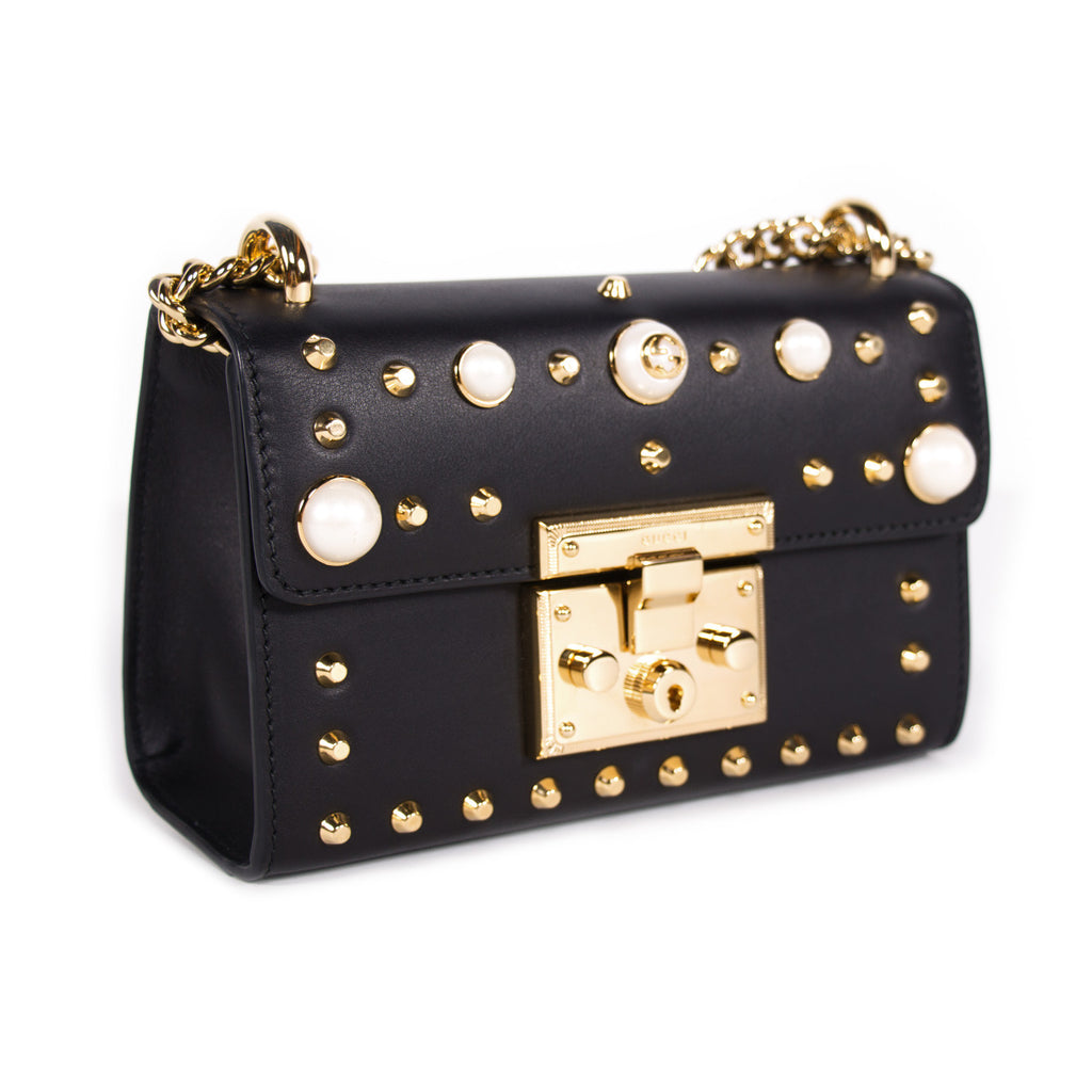 Gucci Padlock Studded Leather Shoulder Bag Bags Gucci - Shop authentic new pre-owned designer brands online at Re-Vogue