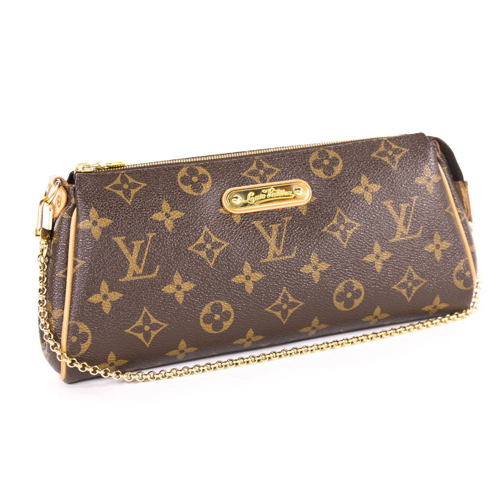 Authentic Louis Vuitton Eva clutch Monogram Canvas LA036 