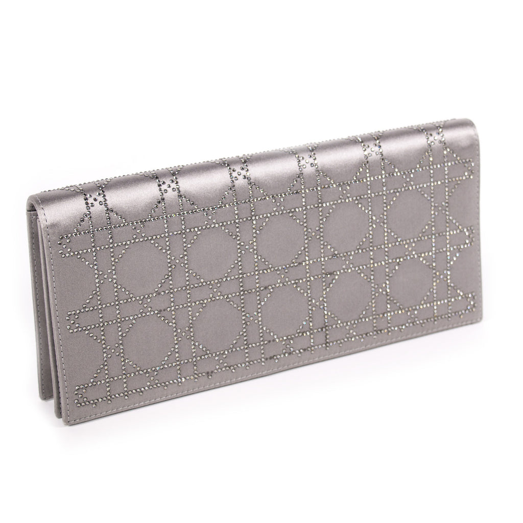 Christian Dior Cannage Satin Clutch Bags Dior - Shop authentic new pre-owned designer brands online at Re-Vogue