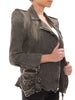 Balmain Grey Biker Jacket - revogue